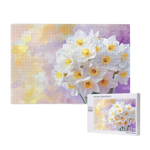 Puzzle 3000 Teile Erwachsene, Blume Puzzle Weiß Muster Design, Groß Holz Jigsaw 122x81cm Size mit Geschenkboxverpackung for Wanddeko Wohnzimmer, Geschenke für Frauen, Geschenke für Männer,Model867 Puzzle 3000 Teile Erwachsene, Blume Puzzle Weiß Muster Design, Groß Holz Jigsaw 122x81cm Size mit Geschenkboxverpackung for Wanddeko Wohnzimmer, Geschenke für Frauen, Geschenke für Männer,Model867 von Dozsconz