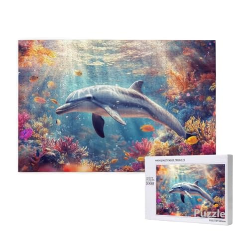 Puzzle 3000 Teile Erwachsene, Delphin Puzzle Koralle Muster Design, Groß Holz Jigsaw 122x81cm Size mit Geschenkboxverpackung, Wanddeko Wohnzimmer, Geschenke für Frauen, Geschenke für Männer,Model873 Puzzle 3000 Teile Erwachsene, Delphin Puzzle Koralle Muster Design, Groß Holz Jigsaw 122x81cm Size mit Geschenkboxverpackung, Wanddeko Wohnzimmer, Geschenke für Frauen, Geschenke für Männer,Model873 von Dozsconz