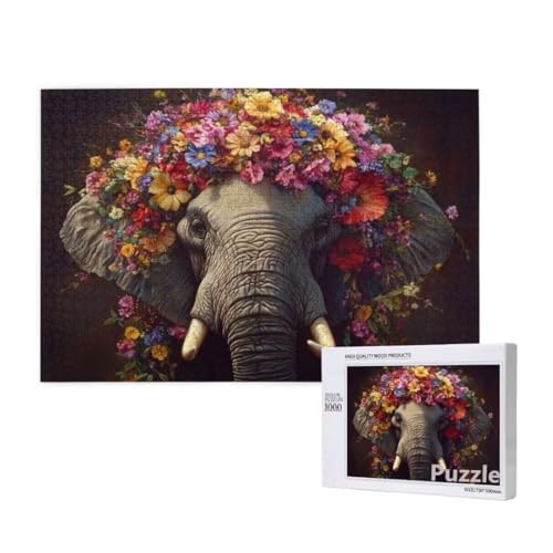 Puzzle 3000 Teile Erwachsene, Elefant Puzzle Blume Muster Design, Groß Holz Jigsaw 122x81cm Size mit Geschenkboxverpackung, Wanddeko Wohnzimmer, Geschenke für Frauen, Geschenke für Männer,Model609 Puzzle 3000 Teile Erwachsene, Elefant Puzzle Blume Muster Design, Groß Holz Jigsaw 122x81cm Size mit Geschenkboxverpackung, Wanddeko Wohnzimmer, Geschenke für Frauen, Geschenke für Männer,Model609 von Dozsconz