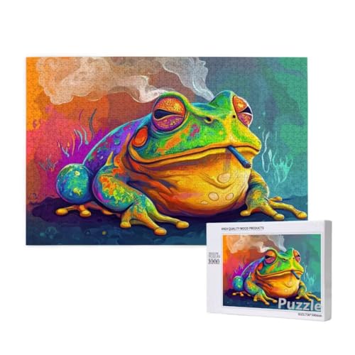 Puzzle 3000 Teile Erwachsene, Frosch Puzzle Kunst Muster Design, Groß Holz Jigsaw 122x81cm Size mit Geschenkboxverpackung, Wanddeko Wohnzimmer, Geschenke für Frauen, Geschenke für Männer,Model1589 Puzzle 3000 Teile Erwachsene, Frosch Puzzle Kunst Muster Design, Groß Holz Jigsaw 122x81cm Size mit Geschenkboxverpackung, Wanddeko Wohnzimmer, Geschenke für Frauen, Geschenke für Männer,Model1589 von Dozsconz