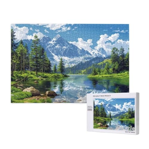 Puzzle 3000 Teile Erwachsene, Gebirge Puzzle See Muster Design, Groß Holz Jigsaw 122x81cm Size mit Geschenkboxverpackung for Wanddeko Wohnzimmer, Geschenke für Frauen, Geschenke für Männer,Model1525 Puzzle 3000 Teile Erwachsene, Gebirge Puzzle See Muster Design, Groß Holz Jigsaw 122x81cm Size mit Geschenkboxverpackung for Wanddeko Wohnzimmer, Geschenke für Frauen, Geschenke für Männer,Model1525 von Dozsconz