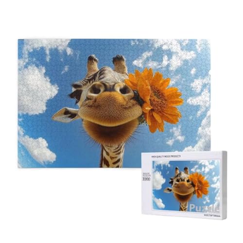 Puzzle 3000 Teile Erwachsene, Giraffe Puzzle Blume Muster Design, Groß Holz Jigsaw 122x81cm Size mit Geschenkboxverpackung, Wanddeko Wohnzimmer, Geschenke für Frauen, Geschenke für Männer,Model687 Puzzle 3000 Teile Erwachsene, Giraffe Puzzle Blume Muster Design, Groß Holz Jigsaw 122x81cm Size mit Geschenkboxverpackung, Wanddeko Wohnzimmer, Geschenke für Frauen, Geschenke für Männer,Model687 von Dozsconz