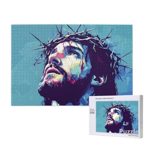 Puzzle 3000 Teile Erwachsene, Jesus Puzzle Mann Muster Design, Groß Holz Jigsaw 122x81cm Size mit Geschenkboxverpackung for Wanddeko Wohnzimmer, Geschenke für Frauen, Geschenke für Männer,Model1483 Puzzle 3000 Teile Erwachsene, Jesus Puzzle Mann Muster Design, Groß Holz Jigsaw 122x81cm Size mit Geschenkboxverpackung for Wanddeko Wohnzimmer, Geschenke für Frauen, Geschenke für Männer,Model1483 von Dozsconz