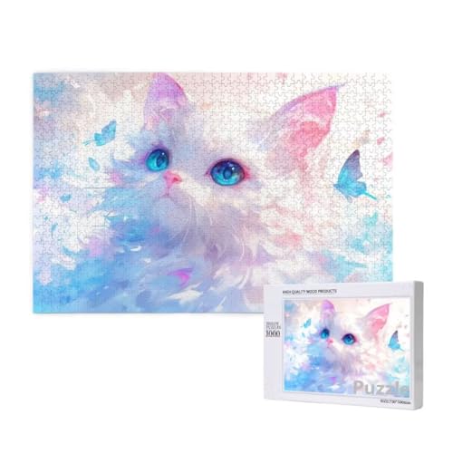 Puzzle 3000 Teile Erwachsene, Katze Puzzle Schmetterling Muster Design, Groß Jigsaw 122x81cm Size mit Geschenkboxverpackung, Wanddeko Wohnzimmer, Geschenke für Frauen, Geschenke für Männer,Model961 Puzzle 3000 Teile Erwachsene, Katze Puzzle Schmetterling Muster Design, Groß Jigsaw 122x81cm Size mit Geschenkboxverpackung, Wanddeko Wohnzimmer, Geschenke für Frauen, Geschenke für Männer,Model961 von Dozsconz