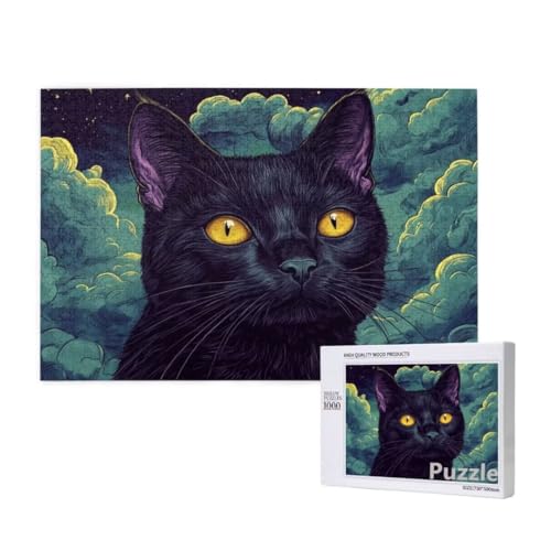 Puzzle 3000 Teile Erwachsene, Katze Puzzle Schwarz Muster Design, Groß Holz Jigsaw 122x81cm Size mit Geschenkboxverpackung, Wanddeko Wohnzimmer, Geschenke für Frauen, Geschenke für Männer,Model597 Puzzle 3000 Teile Erwachsene, Katze Puzzle Schwarz Muster Design, Groß Holz Jigsaw 122x81cm Size mit Geschenkboxverpackung, Wanddeko Wohnzimmer, Geschenke für Frauen, Geschenke für Männer,Model597 von Dozsconz