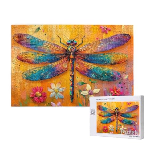 Puzzle 3000 Teile Erwachsene, Libelle Puzzle Blume Muster Design, Groß Holz Jigsaw 122x81cm Size mit Geschenkboxverpackung, Wanddeko Wohnzimmer, Geschenke für Frauen, Geschenke für Männer,Model1575 Puzzle 3000 Teile Erwachsene, Libelle Puzzle Blume Muster Design, Groß Holz Jigsaw 122x81cm Size mit Geschenkboxverpackung, Wanddeko Wohnzimmer, Geschenke für Frauen, Geschenke für Männer,Model1575 von Dozsconz