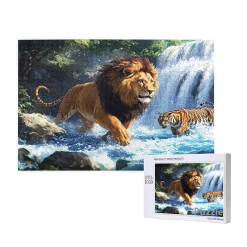 Puzzle 3000 Teile Erwachsene, LöWe Puzzle Tiger Muster Design, Groß Holz Jigsaw 122x81cm Size mit Geschenkboxverpackung for Wanddeko Wohnzimmer, Geschenke für Frauen, Geschenke für Männer,Model455 Puzzle 3000 Teile Erwachsene, LöWe Puzzle Tiger Muster Design, Groß Holz Jigsaw 122x81cm Size mit Geschenkboxverpackung for Wanddeko Wohnzimmer, Geschenke für Frauen, Geschenke für Männer,Model455 von Dozsconz