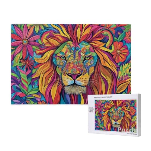Puzzle 3000 Teile Erwachsene, LöWe Puzzle abstrakt Muster Design, Groß Holz Jigsaw 122x81cm Size mit Geschenkboxverpackung, Wanddeko Wohnzimmer, Geschenke für Frauen, Geschenke für Männer,Model1393 Puzzle 3000 Teile Erwachsene, LöWe Puzzle abstrakt Muster Design, Groß Holz Jigsaw 122x81cm Size mit Geschenkboxverpackung, Wanddeko Wohnzimmer, Geschenke für Frauen, Geschenke für Männer,Model1393 von Dozsconz