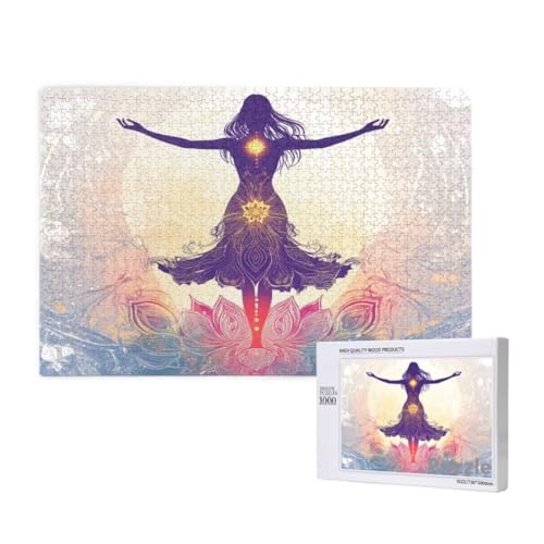 Puzzle 3000 Teile Erwachsene, Lotus Puzzle Frau Muster Design, Groß Holz Jigsaw 122x81cm Size mit Geschenkboxverpackung for Wanddeko Wohnzimmer, Geschenke für Frauen, Geschenke für Männer,Model237 von Dozsconz