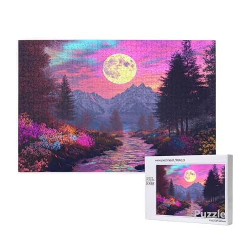 Puzzle 3000 Teile Erwachsene, Mond Puzzle Gebirge Muster Design, Groß Holz Jigsaw 122x81cm Size mit Geschenkboxverpackung, Wanddeko Wohnzimmer, Geschenke für Frauen, Geschenke für Männer,Model1455 Puzzle 3000 Teile Erwachsene, Mond Puzzle Gebirge Muster Design, Groß Holz Jigsaw 122x81cm Size mit Geschenkboxverpackung, Wanddeko Wohnzimmer, Geschenke für Frauen, Geschenke für Männer,Model1455 von Dozsconz