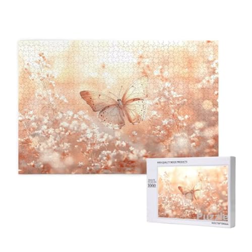 Puzzle 3000 Teile Erwachsene, Schmetterling Puzzle Blume Muster Design, Groß Jigsaw 122x81cm Size mit Geschenkboxverpackung, Wanddeko Wohnzimmer, Geschenke für Frauen, Geschenke für Männer,Model1269 von Dozsconz