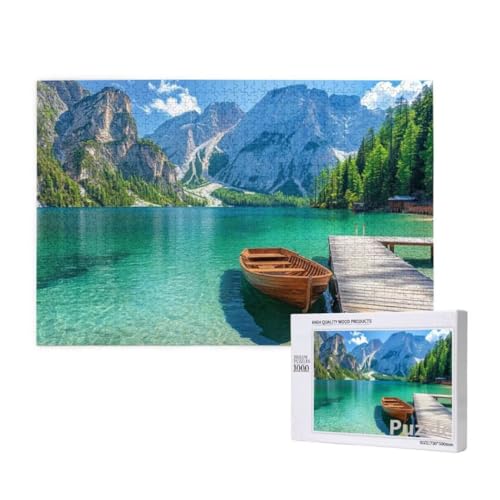 Puzzle 3000 Teile Erwachsene, See Puzzle Boot Muster Design, Groß Holz Jigsaw 122x81cm Size mit Geschenkboxverpackung for Wanddeko Wohnzimmer, Geschenke für Frauen, Geschenke für Männer,Model951 von Dozsconz