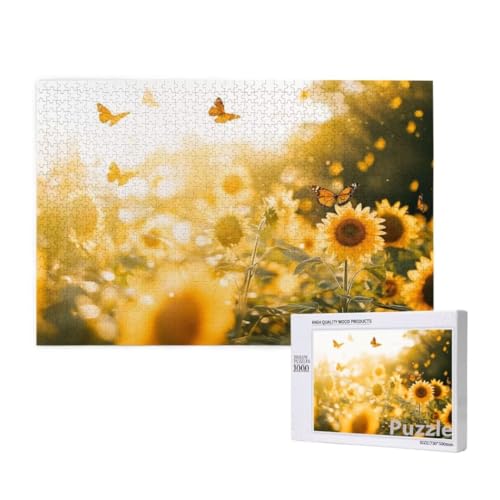 Puzzle 3000 Teile Erwachsene, Sonnenblume Puzzle Schmetterling Muster, Groß Jigsaw 122x81cm Size mit Geschenkboxverpackung, Wanddeko Wohnzimmer, Geschenke für Frauen, Geschenke für Männer,Model705 Puzzle 3000 Teile Erwachsene, Sonnenblume Puzzle Schmetterling Muster, Groß Jigsaw 122x81cm Size mit Geschenkboxverpackung, Wanddeko Wohnzimmer, Geschenke für Frauen, Geschenke für Männer,Model705 von Dozsconz