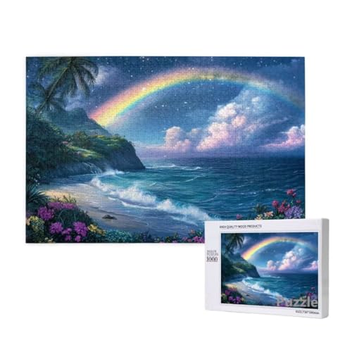 Puzzle 3000 Teile Erwachsene, Strand Puzzle Regenbogen Muster Design, Groß Jigsaw 122x81cm Size mit Geschenkboxverpackung, Wanddeko Wohnzimmer, Geschenke für Frauen, Geschenke für Männer,Model303 Puzzle 3000 Teile Erwachsene, Strand Puzzle Regenbogen Muster Design, Groß Jigsaw 122x81cm Size mit Geschenkboxverpackung, Wanddeko Wohnzimmer, Geschenke für Frauen, Geschenke für Männer,Model303 von Dozsconz