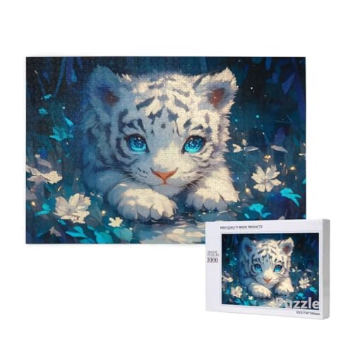 Puzzle 3000 Teile Erwachsene, Tiger Puzzle Niedlich Muster Design, Groß Holz Jigsaw 122x81cm Size mit Geschenkboxverpackung, Wanddeko Wohnzimmer, Geschenke für Frauen, Geschenke für Männer,Model1053 Puzzle 3000 Teile Erwachsene, Tiger Puzzle Niedlich Muster Design, Groß Holz Jigsaw 122x81cm Size mit Geschenkboxverpackung, Wanddeko Wohnzimmer, Geschenke für Frauen, Geschenke für Männer,Model1053 von Dozsconz