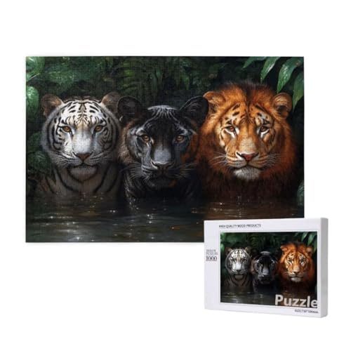 Puzzle 3000 Teile Erwachsene, Tiger Puzzle Tier Muster Design, Groß Holz Jigsaw 122x81cm Size mit Geschenkboxverpackung for Wanddeko Wohnzimmer, Geschenke für Frauen, Geschenke für Männer,Model1637 Puzzle 3000 Teile Erwachsene, Tiger Puzzle Tier Muster Design, Groß Holz Jigsaw 122x81cm Size mit Geschenkboxverpackung for Wanddeko Wohnzimmer, Geschenke für Frauen, Geschenke für Männer,Model1637 von Dozsconz