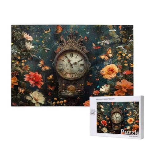Puzzle 3000 Teile Erwachsene, Uhr Puzzle Blume Muster Design, Groß Holz Jigsaw 122x81cm Size mit Geschenkboxverpackung for Wanddeko Wohnzimmer, Geschenke für Frauen, Geschenke für Männer,Model1551 Puzzle 3000 Teile Erwachsene, Uhr Puzzle Blume Muster Design, Groß Holz Jigsaw 122x81cm Size mit Geschenkboxverpackung for Wanddeko Wohnzimmer, Geschenke für Frauen, Geschenke für Männer,Model1551 von Dozsconz