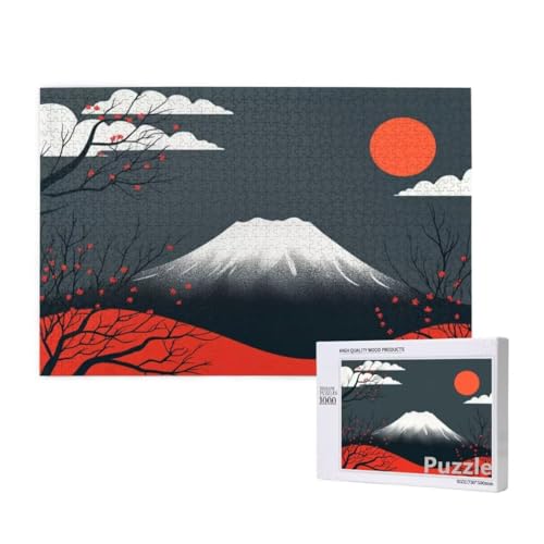 Puzzle 3000 Teile Erwachsene, Vulkan Fuji Puzzle Kunst Muster Design, Groß Jigsaw 122x81cm Size mit Geschenkboxverpackung, Wanddeko Wohnzimmer, Geschenke für Frauen, Geschenke für Männer,Model759 von Dozsconz