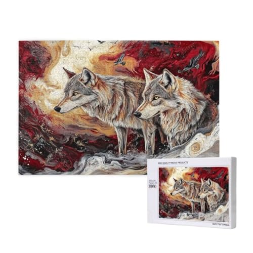 Puzzle 3000 Teile Erwachsene, Wolf Puzzle Tier Muster Design, Groß Holz Jigsaw 122x81cm Size mit Geschenkboxverpackung for Wanddeko Wohnzimmer, Geschenke für Frauen, Geschenke für Männer,Model1685 Puzzle 3000 Teile Erwachsene, Wolf Puzzle Tier Muster Design, Groß Holz Jigsaw 122x81cm Size mit Geschenkboxverpackung for Wanddeko Wohnzimmer, Geschenke für Frauen, Geschenke für Männer,Model1685 von Dozsconz