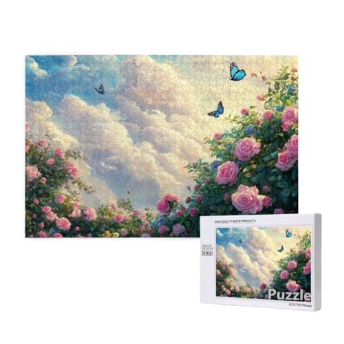 Schmetterling Puzzle 3000 Teile Erwachsene, Groß Puzzle Blume Muster Design, Jigsaw 122x81cm Size mit Geschenkboxverpackung, Wanddeko Wohnzimmer, Geschenke für Frauen, Geschenke für Männer,Model844 von Dozsconz