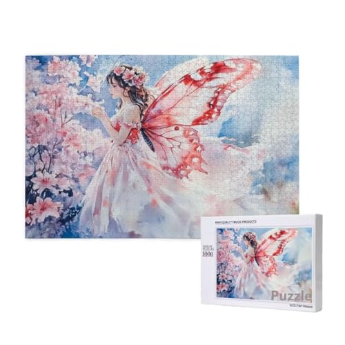 Schmetterling Puzzle 3000 Teile Erwachsene, Groß Puzzle Elf Muster Design, Jigsaw 122x81cm Size mit Geschenkboxverpackung, Wanddeko Wohnzimmer, Geschenke für Frauen, Geschenke für Männer,Model284 von Dozsconz