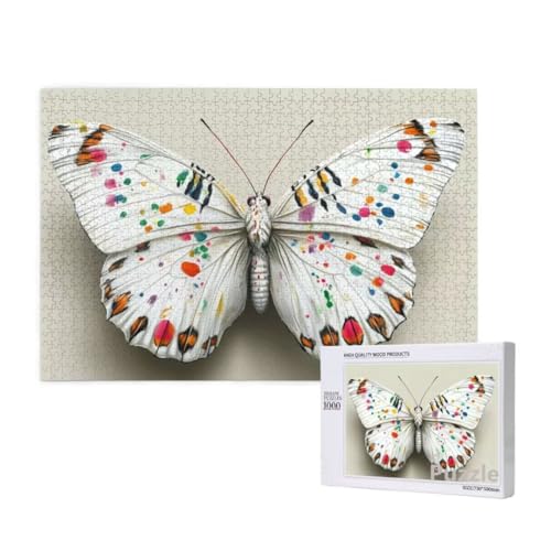 Schmetterling Puzzle 3000 Teile Erwachsene, Groß Puzzle Kunst Muster Design, Jigsaw 122x81cm Size mit Geschenkboxverpackung, Wanddeko Wohnzimmer, Geschenke für Frauen, Geschenke für Männer,Model1010 von Dozsconz