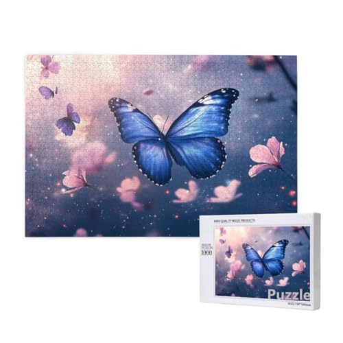 Schmetterling Puzzle 3000 Teile Erwachsene, Groß Puzzle PfirsichblüTe Muster, Jigsaw 122x81cm Size mit Geschenkboxverpackung, Wanddeko Wohnzimmer, Geschenke für Frauen, Geschenke für Männer,Model1218 von Dozsconz