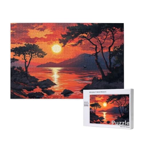 Sonne Puzzle 3000 Teile Erwachsene, Groß Puzzle Landschaft Muster Design, Jigsaw 122x81cm Size mit Geschenkboxverpackung, Wanddeko Wohnzimmer, Geschenke für Frauen, Geschenke für Männer,Model1434 von Dozsconz