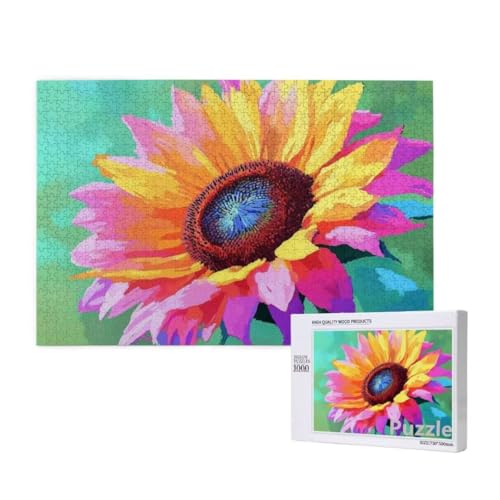 Sonnenblume Puzzle 1000 Teile Erwachsene, Groß Puzzle Farbe Muster Design, Holz Jigsaw 75x50cm Size mit Geschenkboxverpackung, Wanddeko Wohnzimmer, Geschenke für Frauen, Geschenke für Männer,Model576 Sonnenblume Puzzle 1000 Teile Erwachsene, Groß Puzzle Farbe Muster Design, Holz Jigsaw 75x50cm Size mit Geschenkboxverpackung, Wanddeko Wohnzimmer, Geschenke für Frauen, Geschenke für Männer,Model576 von Dozsconz