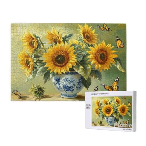 Sonnenblume Puzzle 2000 Teile Erwachsene, Groß Puzzle Schmetterling Muster, Jigsaw 99x70cm Size mit Geschenkboxverpackung, Wanddeko Wohnzimmer, Geschenke für Frauen, Geschenke für Männer,Model938 Sonnenblume Puzzle 2000 Teile Erwachsene, Groß Puzzle Schmetterling Muster, Jigsaw 99x70cm Size mit Geschenkboxverpackung, Wanddeko Wohnzimmer, Geschenke für Frauen, Geschenke für Männer,Model938 von Dozsconz