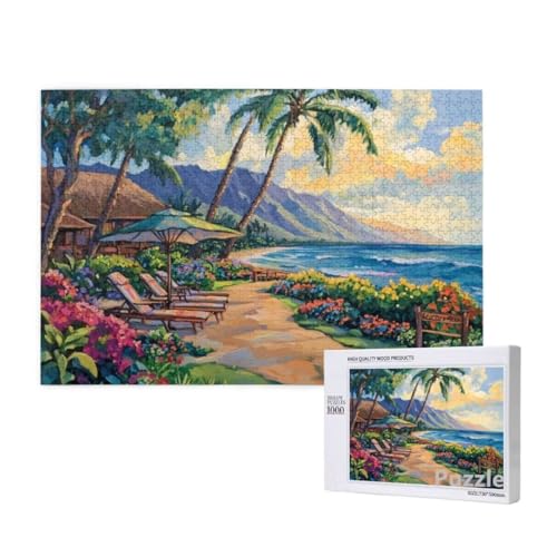 Strand Puzzle 1000 Teile Erwachsene, Groß Puzzle Landschaft Muster Design, Jigsaw 75x50cm Size mit Geschenkboxverpackung, Wanddeko Wohnzimmer, Geschenke für Frauen, Geschenke für Männer,Model1142 Strand Puzzle 1000 Teile Erwachsene, Groß Puzzle Landschaft Muster Design, Jigsaw 75x50cm Size mit Geschenkboxverpackung, Wanddeko Wohnzimmer, Geschenke für Frauen, Geschenke für Männer,Model1142 von Dozsconz