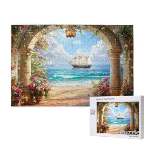 Strand Puzzle 1500 Teile Erwachsene, Groß Puzzle Segelboot Muster Design, Holz Jigsaw 87x57cm Size mit Geschenkboxverpackung, Wanddeko Wohnzimmer, Geschenke für Frauen, Geschenke für Männer,Model1388 Strand Puzzle 1500 Teile Erwachsene, Groß Puzzle Segelboot Muster Design, Holz Jigsaw 87x57cm Size mit Geschenkboxverpackung, Wanddeko Wohnzimmer, Geschenke für Frauen, Geschenke für Männer,Model1388 von Dozsconz