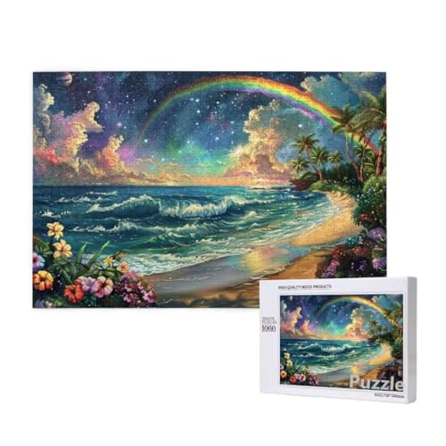 Strand Puzzle 2000 Teile Erwachsene, Groß Puzzle Regenbogen Muster Design, Jigsaw 99x70cm Size mit Geschenkboxverpackung, Wanddeko Wohnzimmer, Geschenke für Frauen, Geschenke für Männer,Model1600 Strand Puzzle 2000 Teile Erwachsene, Groß Puzzle Regenbogen Muster Design, Jigsaw 99x70cm Size mit Geschenkboxverpackung, Wanddeko Wohnzimmer, Geschenke für Frauen, Geschenke für Männer,Model1600 von Dozsconz