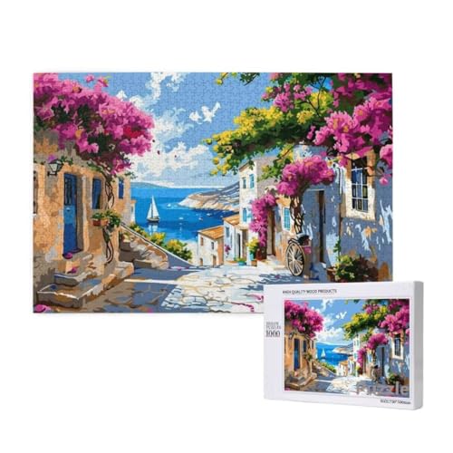 StraßE Puzzle 1000 Teile Erwachsene, Groß Puzzle Blume Muster Design, Holz Jigsaw 75x50cm Size mit Geschenkboxverpackung for Wanddeko Wohnzimmer, Geschenke für Frauen, Geschenke für Männer,Model326 StraßE Puzzle 1000 Teile Erwachsene, Groß Puzzle Blume Muster Design, Holz Jigsaw 75x50cm Size mit Geschenkboxverpackung for Wanddeko Wohnzimmer, Geschenke für Frauen, Geschenke für Männer,Model326 von Dozsconz