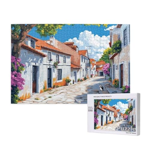 StraßE Puzzle 2000 Teile Erwachsene, Groß Puzzle Architektur Muster Design, Jigsaw 99x70cm Size mit Geschenkboxverpackung, Wanddeko Wohnzimmer, Geschenke für Frauen, Geschenke für Männer,Model870 von Dozsconz