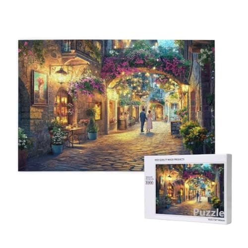 StraßE Puzzle 3000 Teile Erwachsene, Groß Puzzle Blume Muster Design, Holz Jigsaw 122x81cm Size mit Geschenkboxverpackung for Wanddeko Wohnzimmer, Geschenke für Frauen, Geschenke für Männer,Model534 von Dozsconz