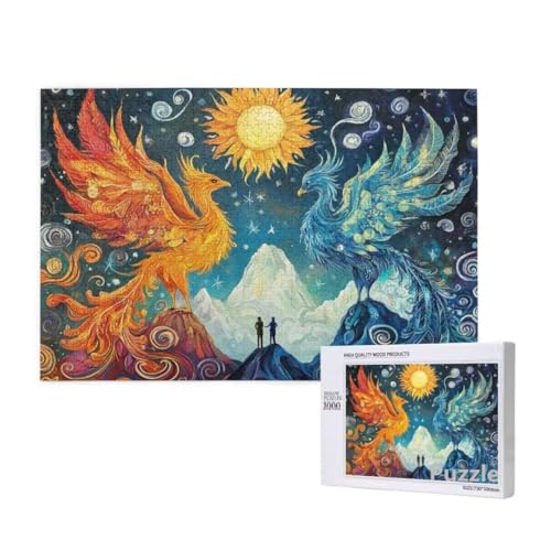 Suzaku Puzzle 1000 Teile Erwachsene, Groß Puzzle Sonne Muster Design, Holz Jigsaw 75x50cm Size mit Geschenkboxverpackung for Wanddeko Wohnzimmer, Geschenke für Frauen, Geschenke für Männer,Model1092 Suzaku Puzzle 1000 Teile Erwachsene, Groß Puzzle Sonne Muster Design, Holz Jigsaw 75x50cm Size mit Geschenkboxverpackung for Wanddeko Wohnzimmer, Geschenke für Frauen, Geschenke für Männer,Model1092 von Dozsconz