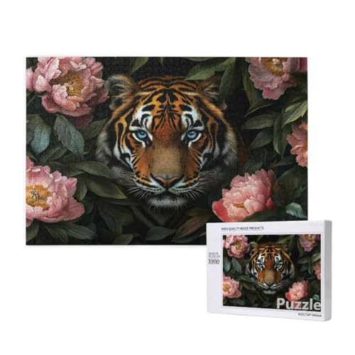 Tiger Puzzle 1500 Teile Erwachsene, Groß Puzzle Pfingstrose Muster Design, Holz Jigsaw 87x57cm Size mit Geschenkboxverpackung, Wanddeko Wohnzimmer, Geschenke für Frauen, Geschenke für Männer,Model750 Tiger Puzzle 1500 Teile Erwachsene, Groß Puzzle Pfingstrose Muster Design, Holz Jigsaw 87x57cm Size mit Geschenkboxverpackung, Wanddeko Wohnzimmer, Geschenke für Frauen, Geschenke für Männer,Model750 von Dozsconz