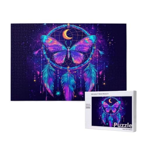 TraumfäNger Puzzle 1500 Teile Erwachsene, Groß Puzzle Schmetterling Muster, Jigsaw 87x57cm Size mit Geschenkboxverpackung, Wanddeko Wohnzimmer, Geschenke für Frauen, Geschenke für Männer,Model726 von Dozsconz