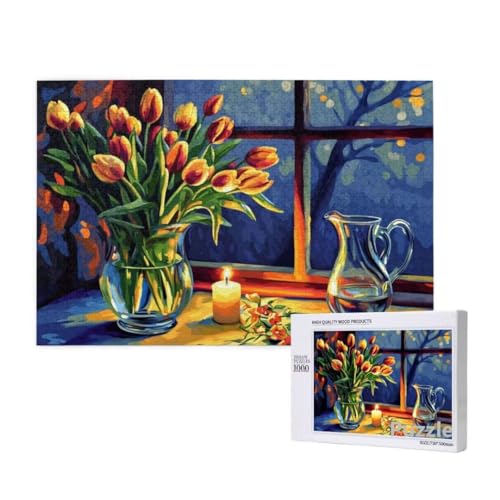 Tulpe Puzzle 3000 Teile Erwachsene, Groß Puzzle Kerze Muster Design, Holz Jigsaw 122x81cm Size mit Geschenkboxverpackung for Wanddeko Wohnzimmer, Geschenke für Frauen, Geschenke für Männer,Model1404 Tulpe Puzzle 3000 Teile Erwachsene, Groß Puzzle Kerze Muster Design, Holz Jigsaw 122x81cm Size mit Geschenkboxverpackung for Wanddeko Wohnzimmer, Geschenke für Frauen, Geschenke für Männer,Model1404 von Dozsconz