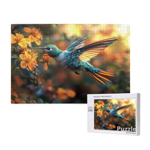 Vogel Puzzle 3000 Teile Erwachsene, Groß Puzzle Blume Muster Design, Holz Jigsaw 122x81cm Size mit Geschenkboxverpackung for Wanddeko Wohnzimmer, Geschenke für Frauen, Geschenke für Männer,Model1082 von Dozsconz