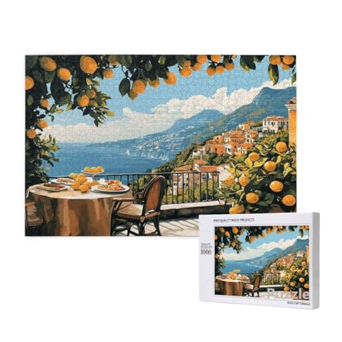 Zitrone Puzzle 1500 Teile Erwachsene, Groß Puzzle Landschaft Muster Design, Jigsaw 87x57cm Size mit Geschenkboxverpackung, Wanddeko Wohnzimmer, Geschenke für Frauen, Geschenke für Männer,Model1238 von Dozsconz