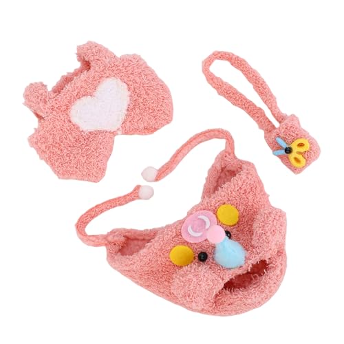 17 cm Puppenkleidung, Süßes Puppen Outfit mit Accessoires, Kleiderhut und Taschenset, Kawaii Clouth für 17 cm Plüschpuppen, Keine Puppe 17 cm Puppenkleidung, Süßes Puppen Outfit mit Accessoires, Kleiderhut und Taschenset, Kawaii Clouth für 17 cm Plüschpuppen, Keine Puppe von Dpofirs