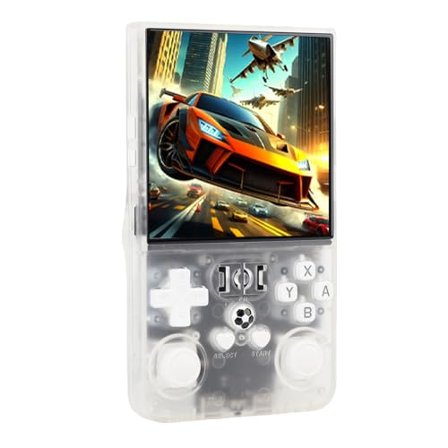 Dpofirs Dual 3D Joysticks Handheld Gaming -Konsole mit Richtungsschlüsseldesign, 4 Zoll 720 × 720 Vollfeind Hochauflösender Bildschirm (klar) von Dpofirs