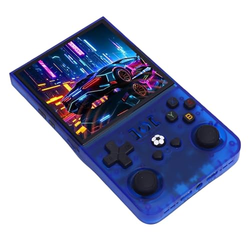Dpofirs Retro-Handheld-Spielkonsole 4 Zoll Spielgerät Tragbarer Videospiel-Player mit 4000mAh Akku für Open-Source-System (64G) von Dpofirs