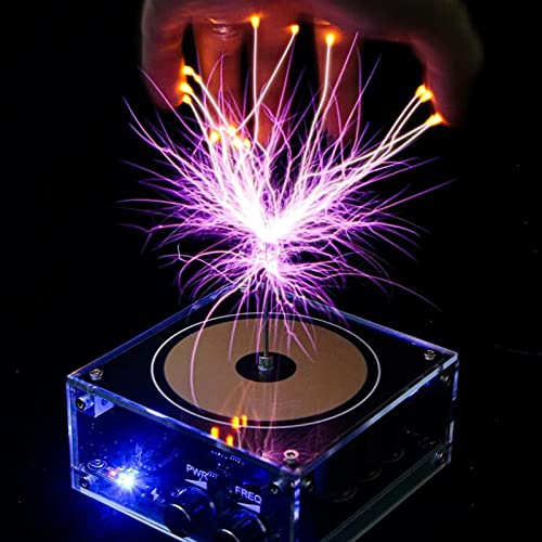 Musikspulenlautsprecher, Berührbarer Künstlicher Blitz, Funkenstrecke, Lichtbogengenerator, Desktop-Spielzeug mit 2 Modi, Knopfeinstellung, Wissenschaftliches Lehrexperimentmodell von Dpofirs