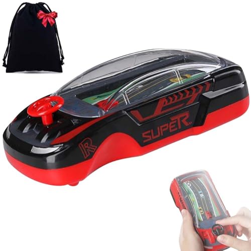 Dpptgh Autospiel-Handheld, Handheld-Rennauto-Spielautomat for Kinder mit Musik und Lichtern, Auto-Rennspielkonsole for Kinder, 2 einstellbare Geschwindigkeiten, Simulations-Fahrspielzeug(Black-1pcs) von Dpptgh