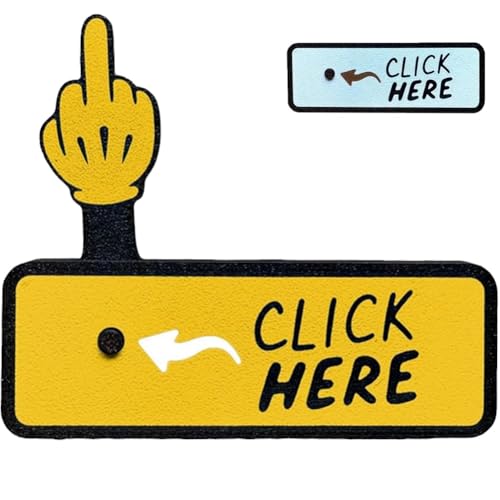 Dpptgh Der „Hier Klicken“-überraschungsknopf – Urkomisches Streichspielzeug, 3D-gedrucktes Pop-up-streichspielzeug mit Mittelfinger, Lustiges Clicker-zappel-Gag-Geschenk for Frauen(Gold*1) von Dpptgh
