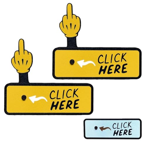 Dpptgh Der „Hier Klicken“-überraschungsknopf – Urkomisches Streichspielzeug, 3D-gedrucktes Pop-up-streichspielzeug mit Mittelfinger, Lustiges Clicker-zappel-Gag-Geschenk for Frauen(Gold*2) von Dpptgh