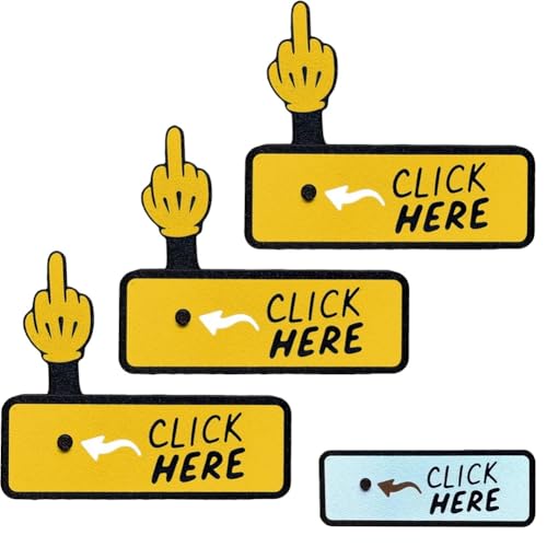Dpptgh Der „Hier Klicken“-überraschungsknopf – Urkomisches Streichspielzeug, 3D-gedrucktes Pop-up-streichspielzeug mit Mittelfinger, Lustiges Clicker-zappel-Gag-Geschenk for Frauen(Gold*3) von Dpptgh